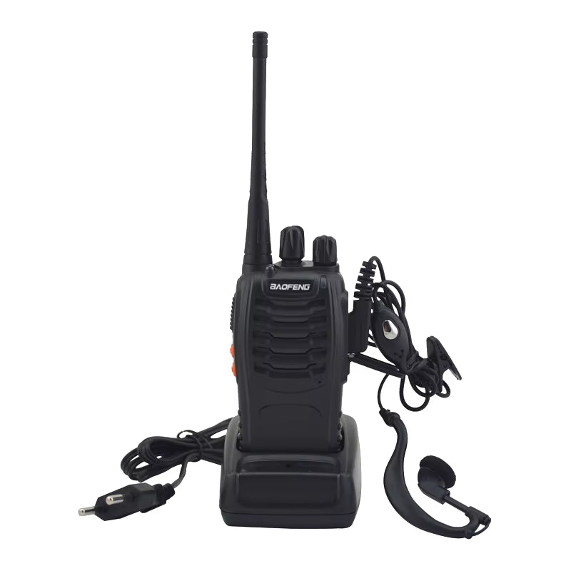 Get Connected with the BF-888S Walkie Talkie - 2 Pack of Portable UHF Two Way Radios with Earpiece!