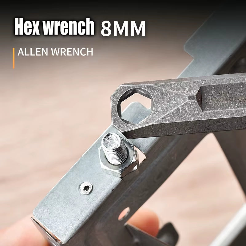 Elevate Your Everyday Carry with the 18Cm Titanium Alloy Ruler & 8Mm Hex Wrench - The Ultimate EDC Crowbar Tool for Self-Defense and Versatile Practical Use