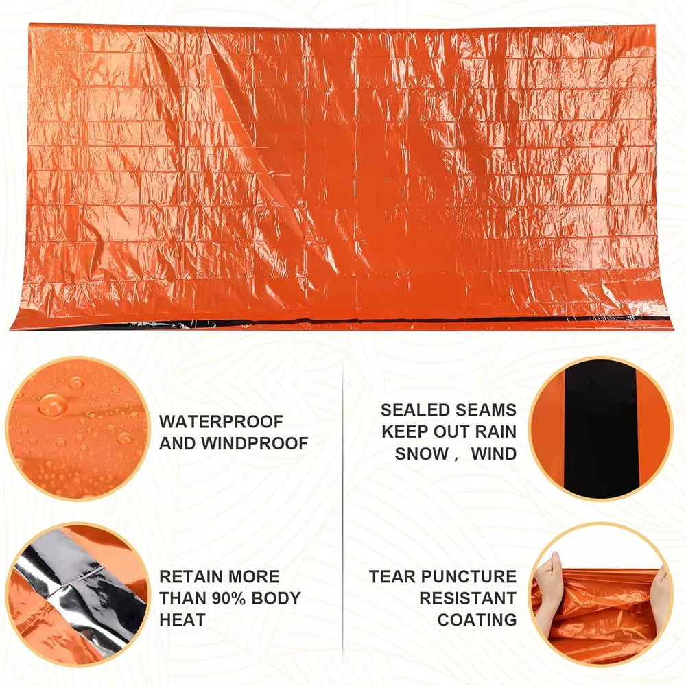 Ultimate 2-Person Waterproof Tube Tent - Essential Emergency Shelter for Hiking and Camping Adventures