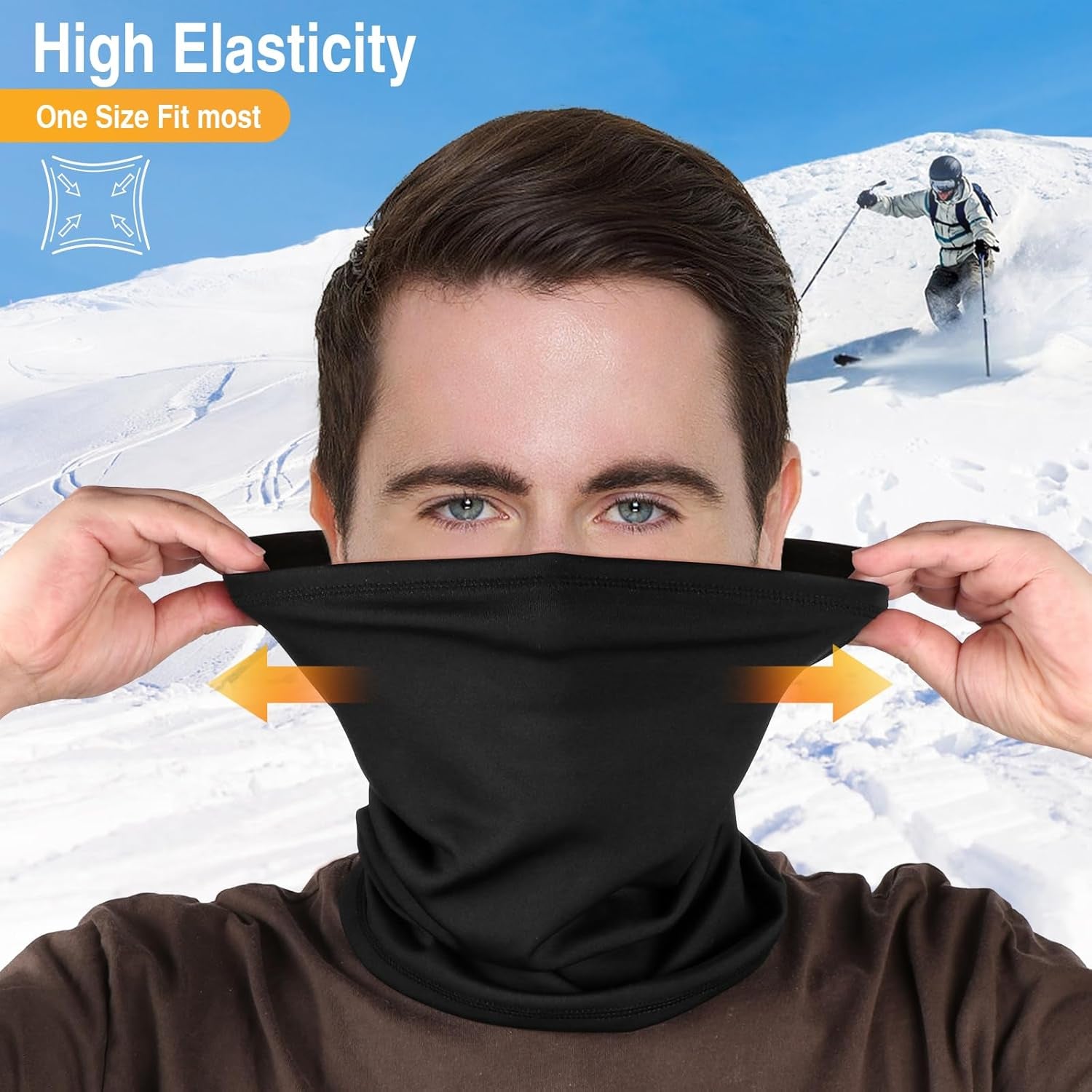 2 Pack Winter Neck Gaiter & Face Mask - Windproof Fleece Scarf for Men & Women, Perfect for Cold Weather Sports