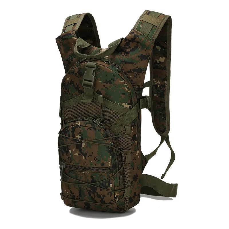 15L Molle Tactical Backpack - Versatile Outdoor Cycling, Hiking, and Camping Gear with Hydration System