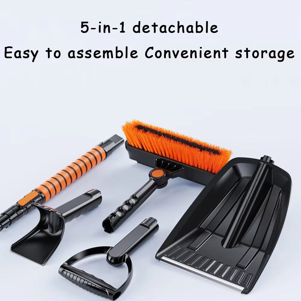 Ultimate Winter Car Ice & Snow Removal Tool Set - Effortlessly Clear Snow and Ice with Our Retractable Brush & Shovel!