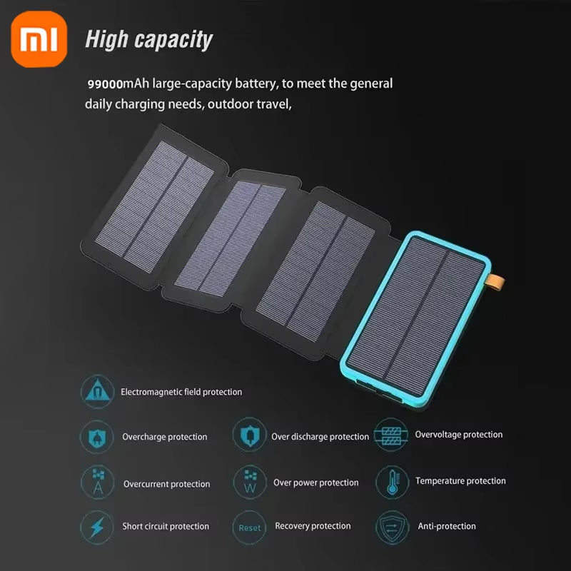 Xiaomi Waterproof Solar Power Bank - Ultimate Portable Charging Solution for Outdoor Adventures with USB Output