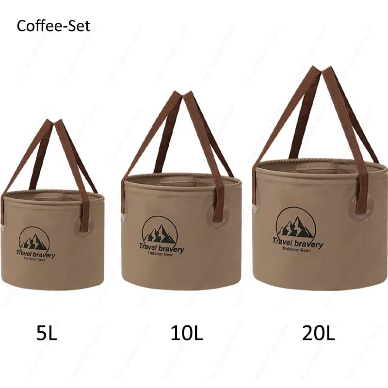 Ultimate Versatile Folding Portable Silicone Bucket with Cover - Ideal for Car Washing, Fishing, Camping, and Everyday Household Tasks (Available in 5L, 10L, and 20L)