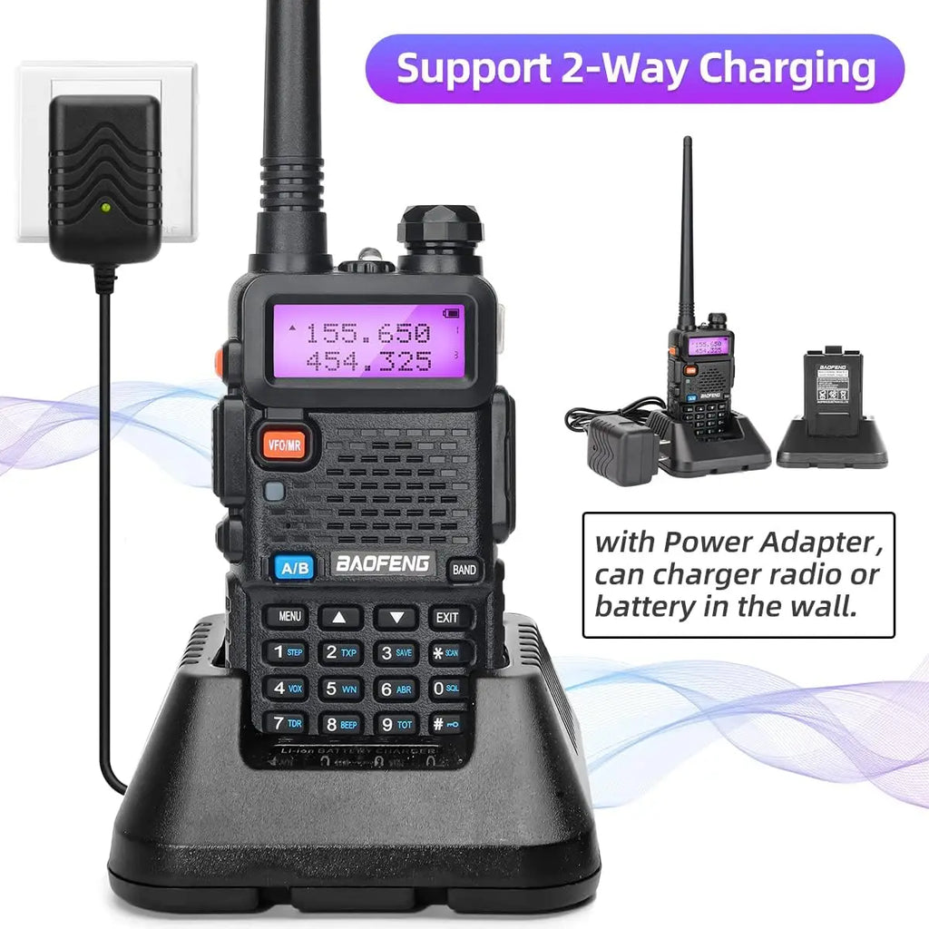 Power Up Your Communication with the UV-5R 8W Dual Band Walkie Talkie - Long Range, Portable & Packed with Features!