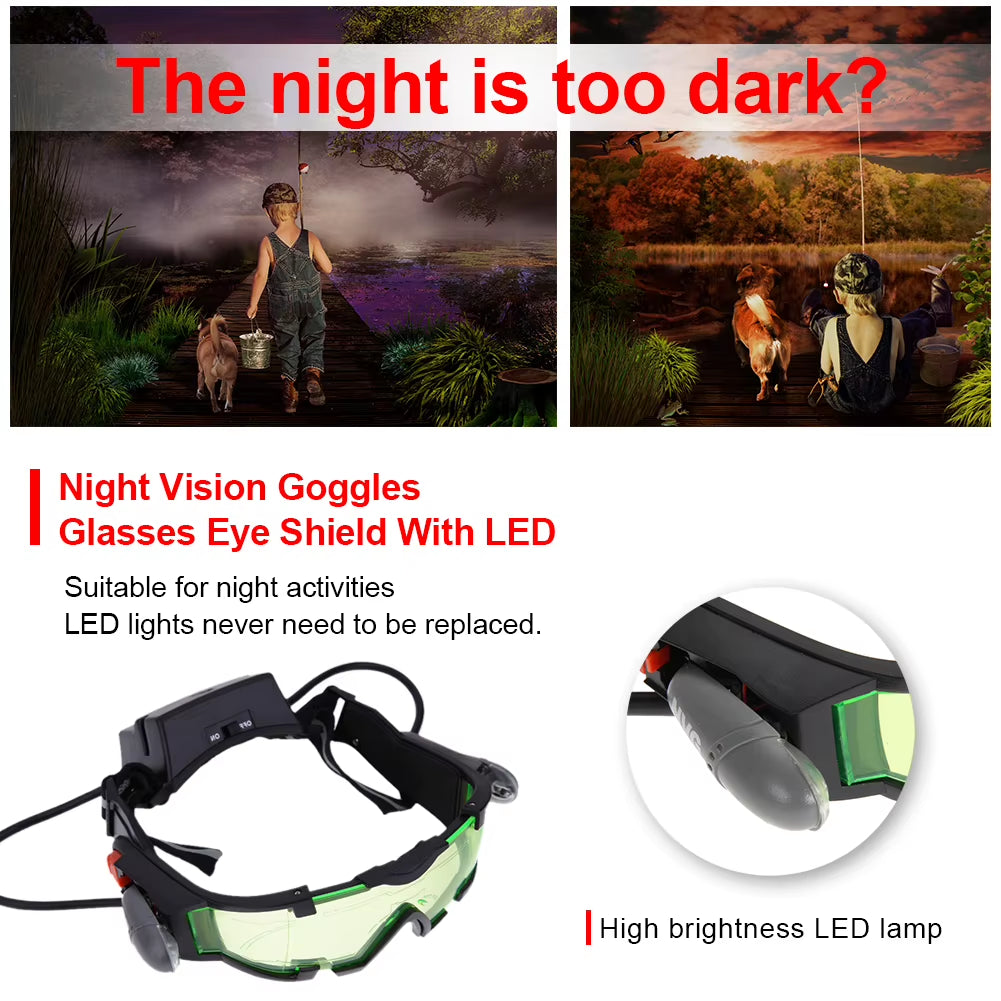 Transform Your Nighttime Adventures with Adjustable Night Vision Goggles - Ideal for Camping, Role Play, and Costumes!