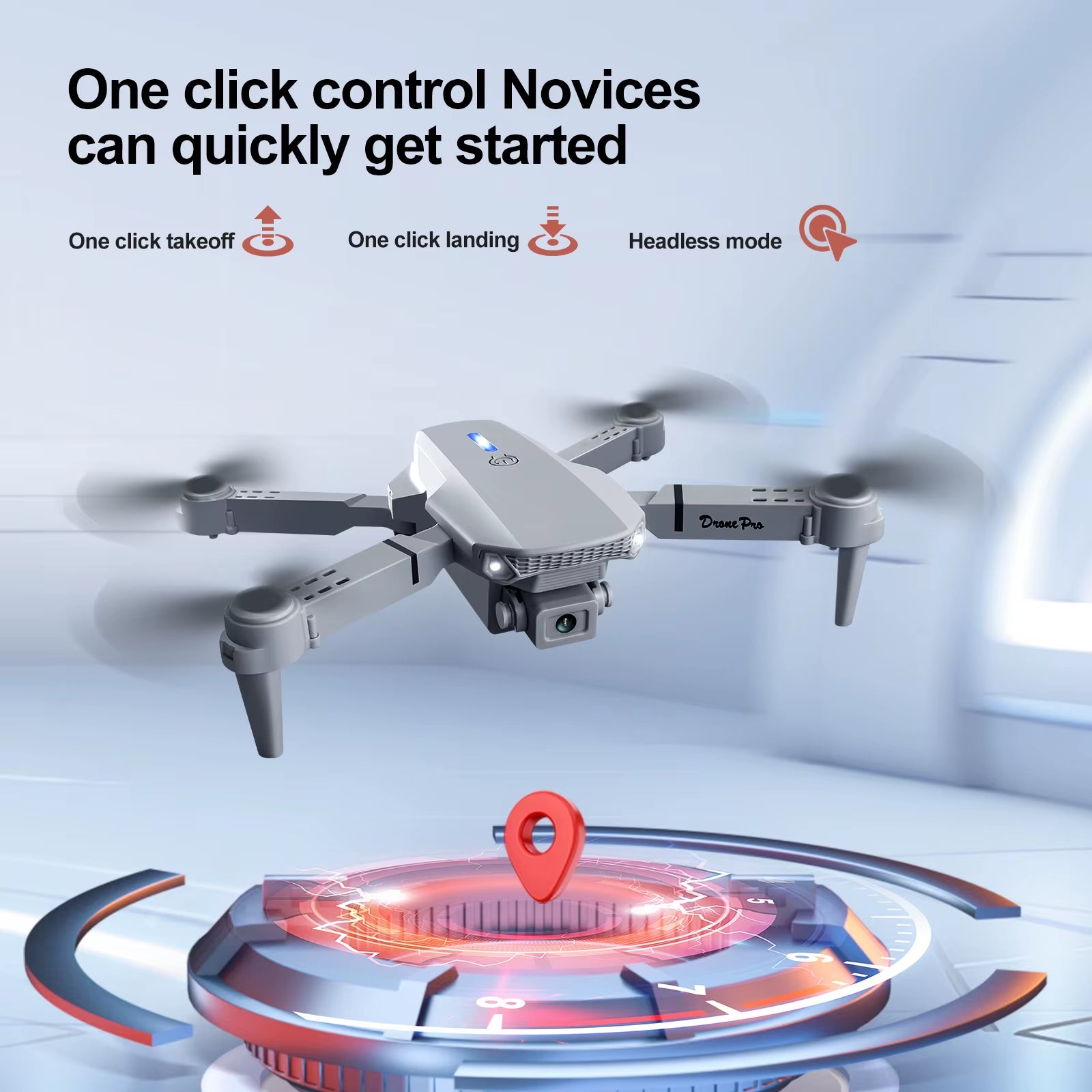 Experience Stunning Aerial Views with the White Gray E88E99 Mini Drone - Dual Camera, 8K HD Video, and Intelligent Control