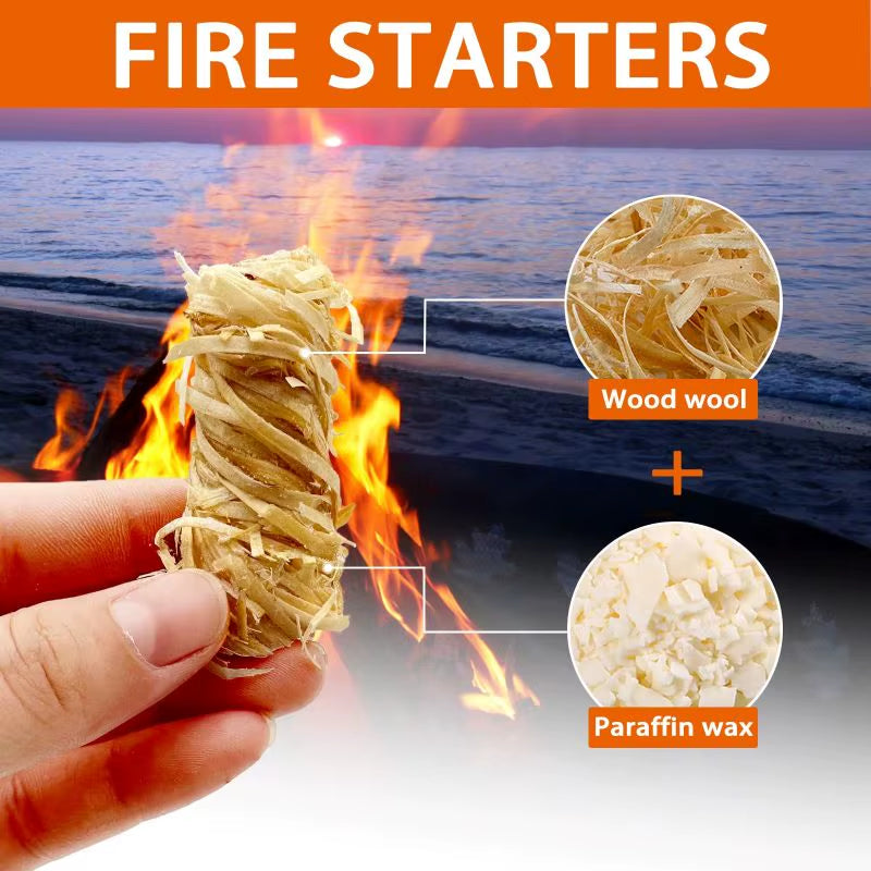 Ignite Your Adventures with Premium Natural Fire Starters – 60 or 120 Pcs for Effortless Campfires, BBQs, and Cozy Nights