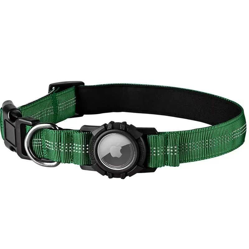 Reflective Waterproof Dog Collar with Airtag Locator - Anti-Loss Pet Safety Solution