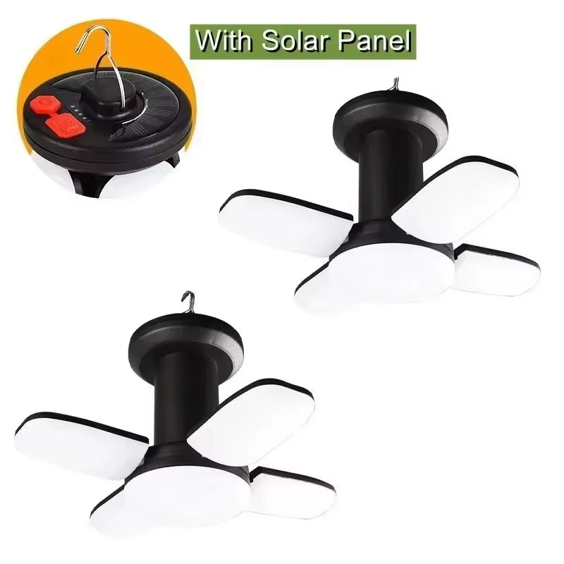 Ultimate Solar LED Camping Light - 4500mAh Rechargeable Power Bank with 1000LM Brightness & 6 Modes for Outdoor Adventures