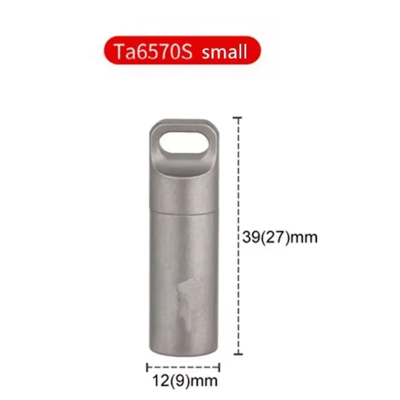 Compact Titanium Mini Waterproof Pill Box - Perfect for Outdoor Adventures and Everyday Carry