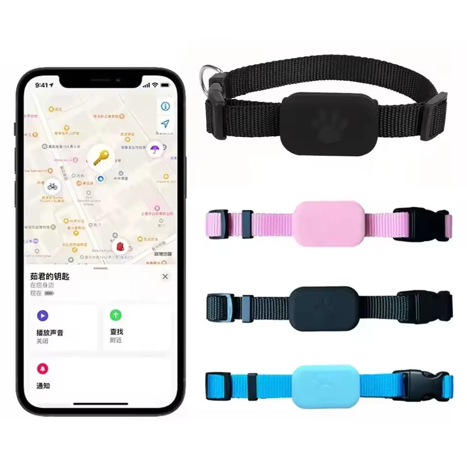 Keep Your Pets Safe with the Ultimate Waterproof GPS Tracker - Real-Time Location for Dogs & Cats with Adjustable Collar, Compatible with iOS/Android