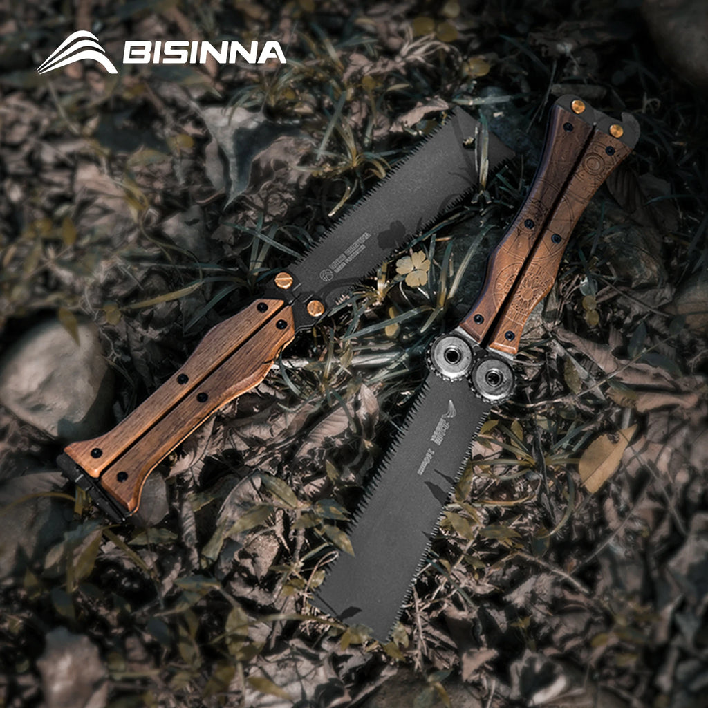 Experience the Ultimate Versatility with the BISINNA Double-Sided Folding Hand Saw - Your Go-To Tool for Camping, Gardening, and Woodworking!