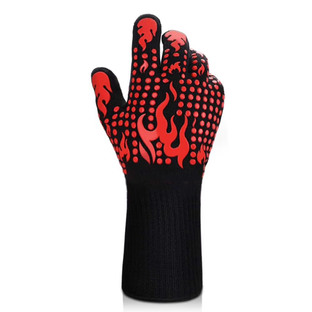 Ultimate Heat-Resistant Silicone Oven Gloves - 1472°F Non-Slip BBQ & Cooking Mitts for Safe and Comfortable Cooking