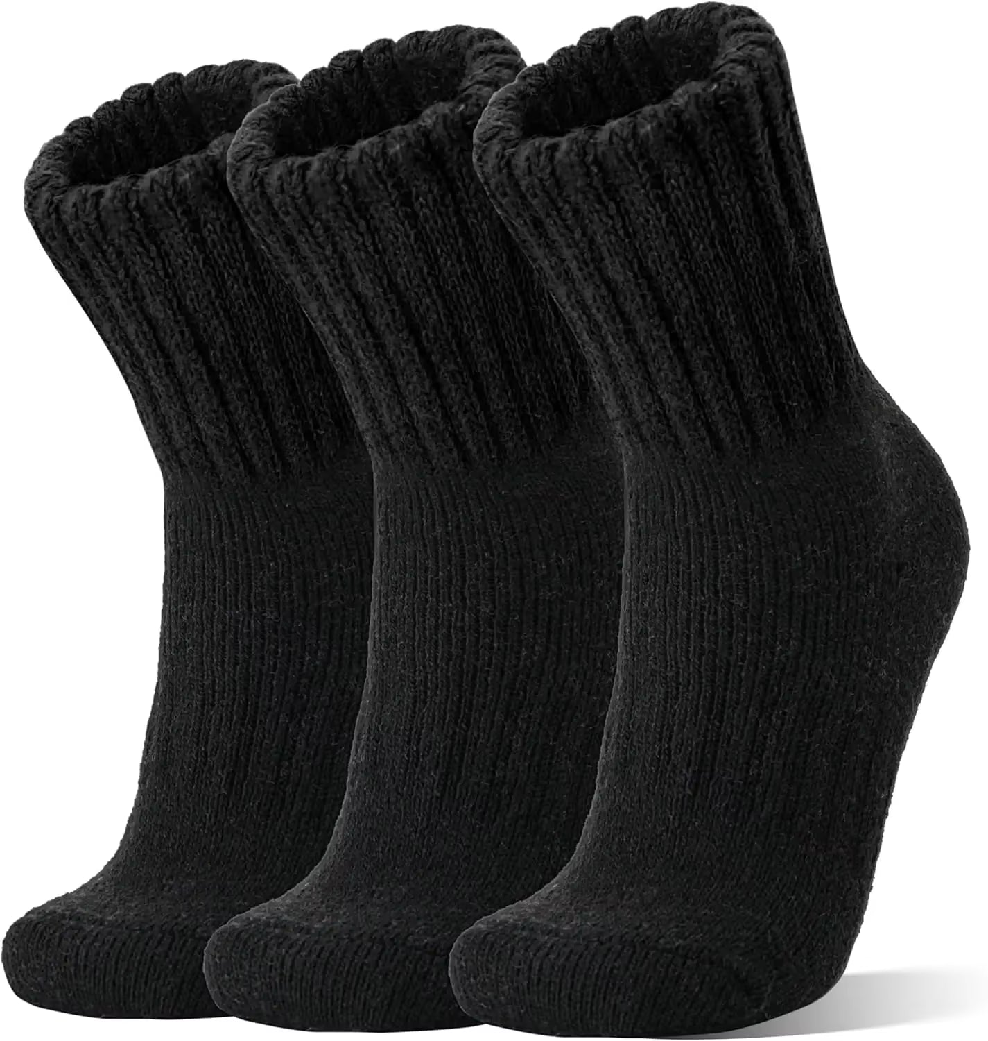Cozy 70% Merino Wool Boot Socks for Women - 3 Pairs of Thick Thermal Winter Hiking & Ski Socks