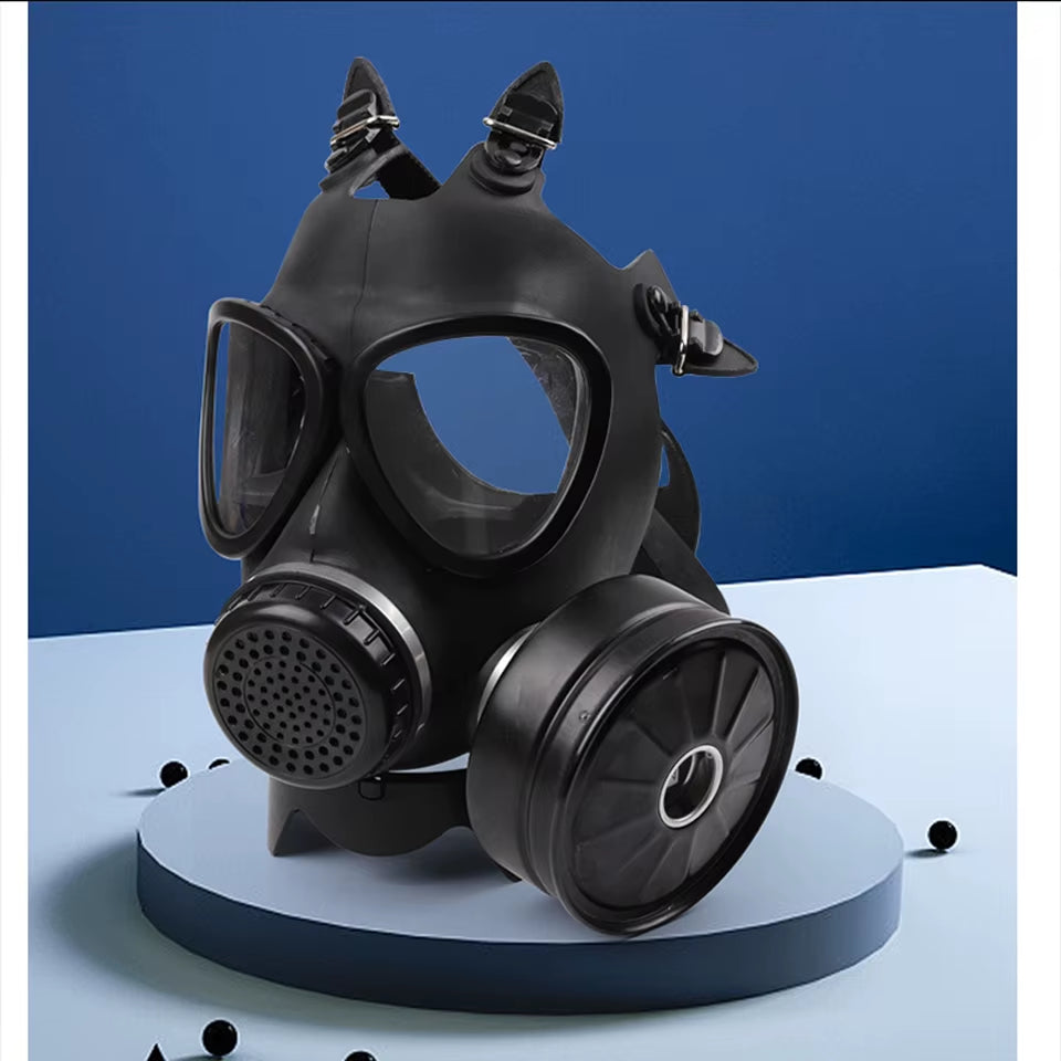 87Type Full-Face Respirator Mask - Chemical & Dust Protection with Anti-Radiation Filter Accessory