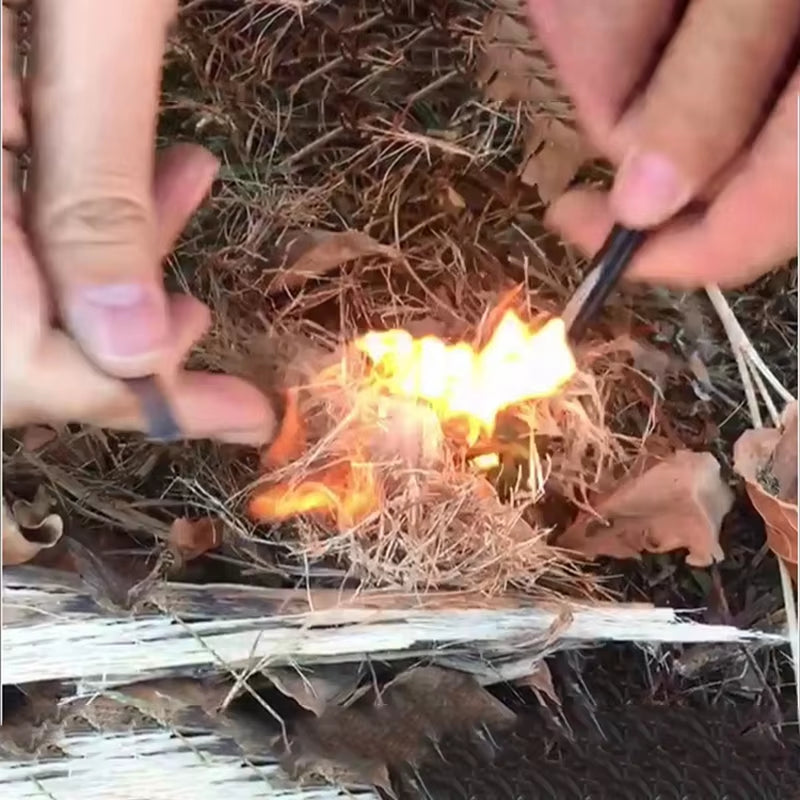 Ignite Adventure: 12.7x153mm Hexagonal Flint Magnesium Fire Stick - Your Ultimate Survival Companion for Camping and EDC