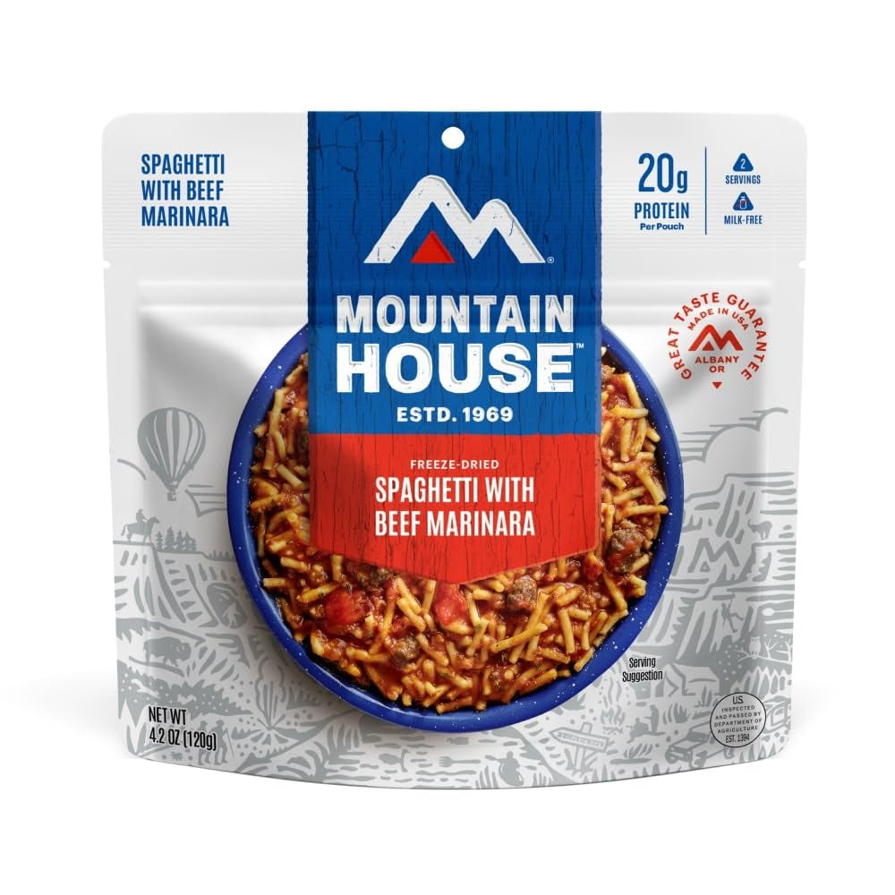 Spaghetti with Beef Marinara Freeze Dried Backpacking & Camping Food | 6 Pack