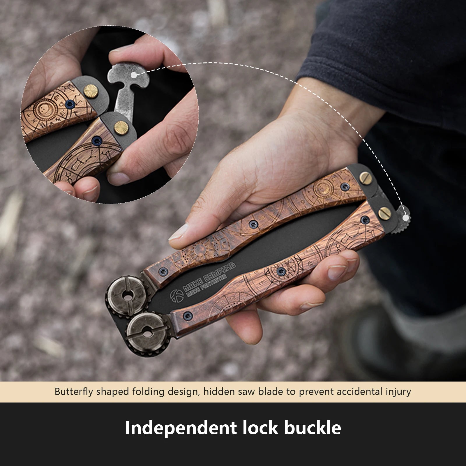 Experience the Ultimate Versatility with the BISINNA Double-Sided Folding Hand Saw - Your Go-To Tool for Camping, Gardening, and Woodworking!