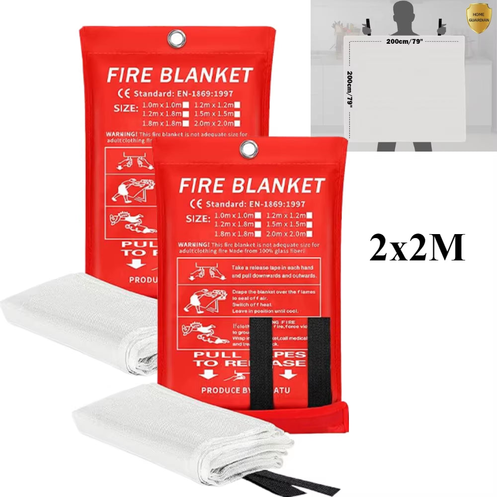 1/2Pc Fire Blanket Emergency Emergency Fire Retardant Blankets Fireproof Blanket Welding Blanket for Kitchen Fireplace Grill BBQ