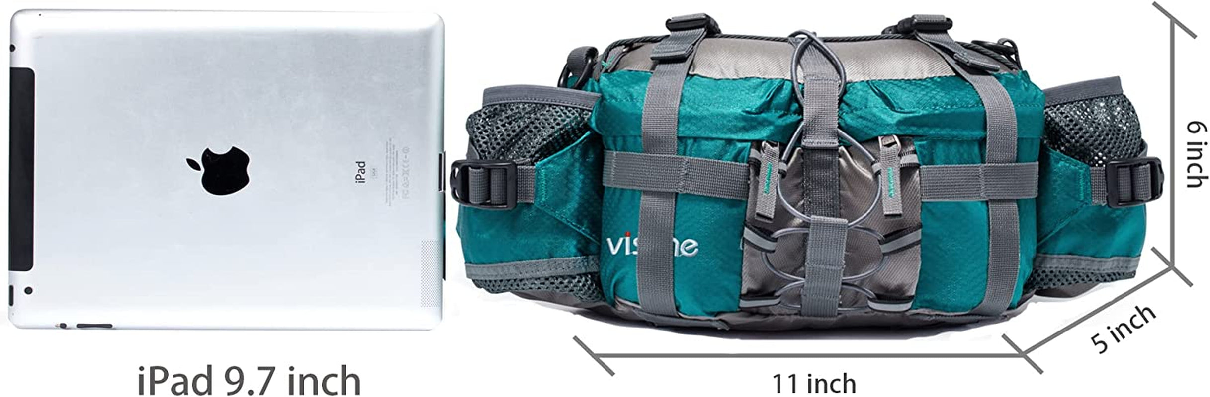 Versatile Outdoor Fanny Pack with Dual Water Bottle Holders - Perfect for Hiking, Fishing, and More!