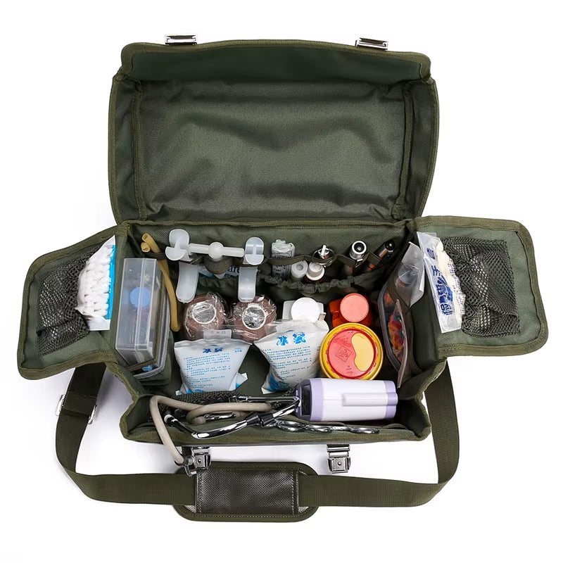 Outdoor Empty First Aid Kit Medical Kit Rescue Survival Kit Family Doctor Visiting Bag Waterproof Wear-Resistant Medical Kit