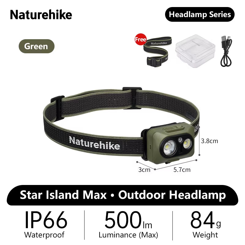 Illuminate Your Adventures: Star Island Max Rechargeable Waterproof Headlamp for Camping, Hiking, and Fishing