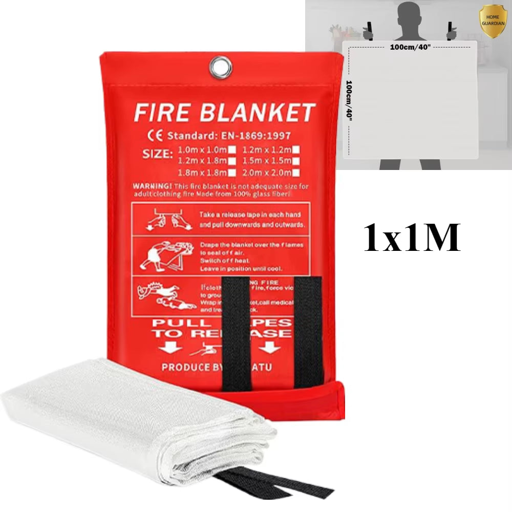 1/2Pc Fire Blanket Emergency Emergency Fire Retardant Blankets Fireproof Blanket Welding Blanket for Kitchen Fireplace Grill BBQ