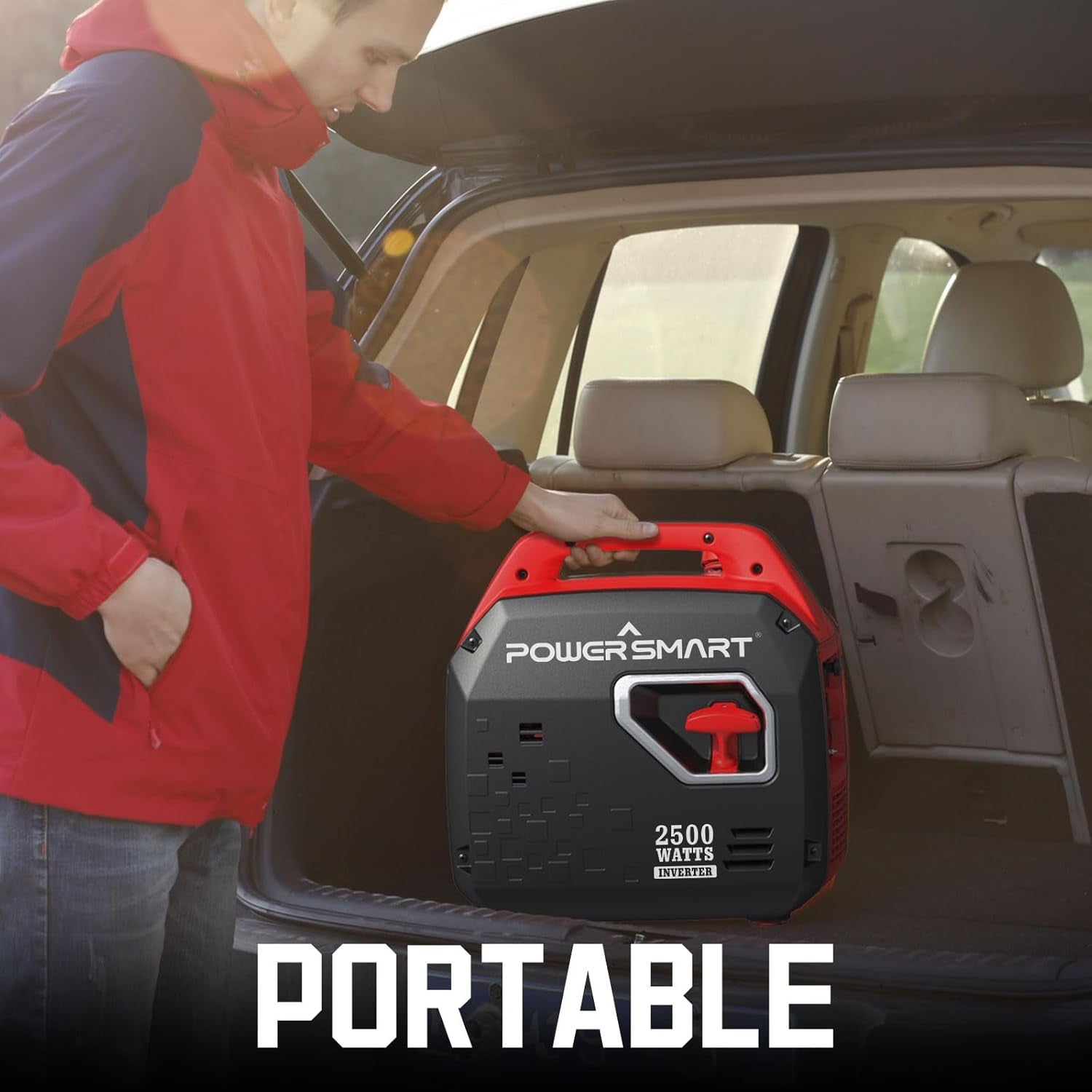 Experience the Power of the 2500-Watt Portable Gas Inverter Generator - Lightweight, Super Quiet, and Perfect for All Your Outdoor Adventures!