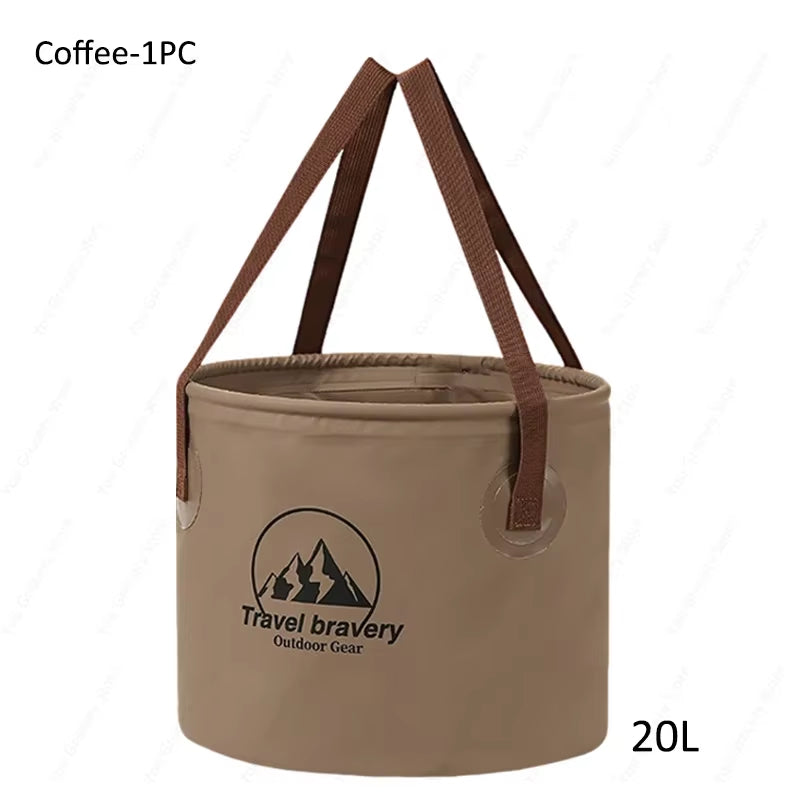 Ultimate Versatile Folding Portable Silicone Bucket with Cover - Ideal for Car Washing, Fishing, Camping, and Everyday Household Tasks (Available in 5L, 10L, and 20L)