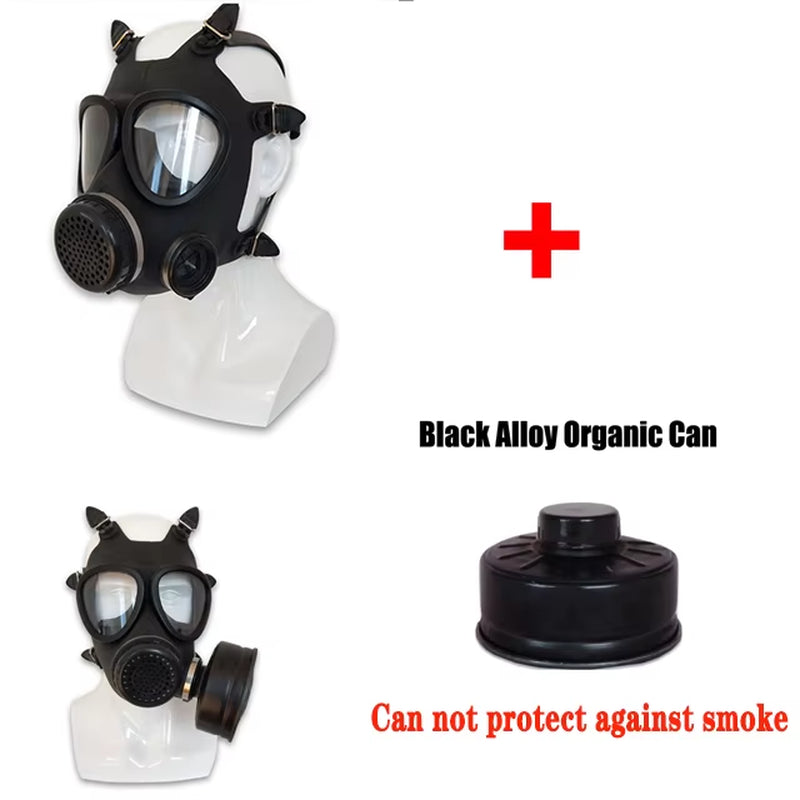 87Type Full-Face Respirator Mask - Chemical & Dust Protection with Anti-Radiation Filter Accessory