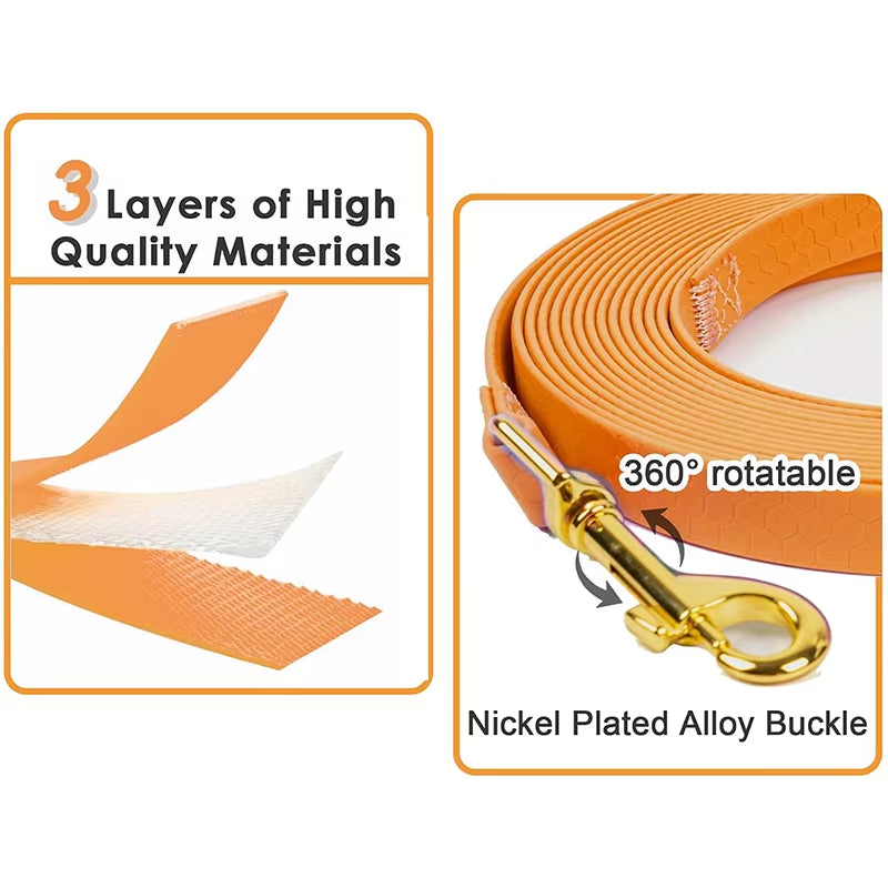 Explore the Ultimate Premium Waterproof Dog Leash - Durable PVC, Easy to Clean, Perfect for All Dog Sizes and Adventures!