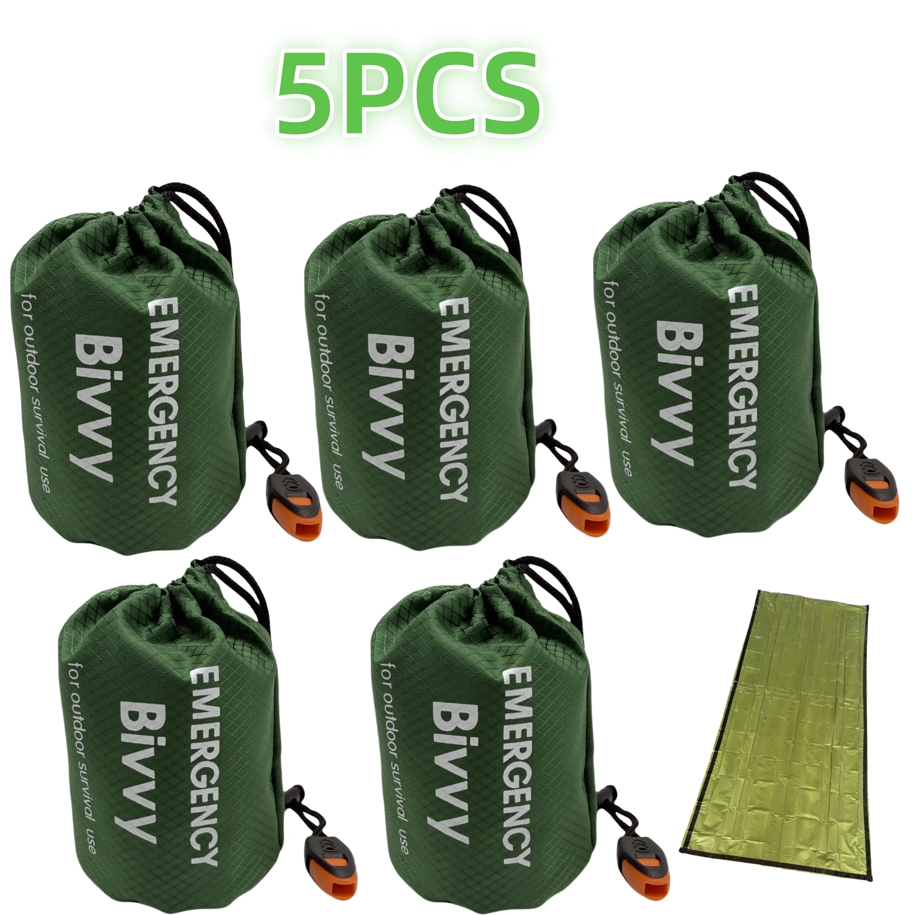 Stay Warm and Safe with Our Ultimate Portable Emergency Sleeping Bag - Waterproof Mylar Thermal Blanket for Your Camping and Hiking Adventures