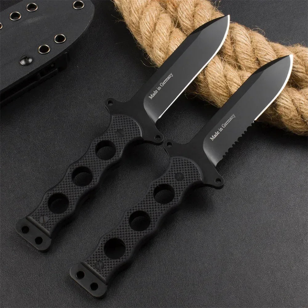 Eickhorn Solingen S.E.K. II TAC Fixed Knife - Premium DC53 Steel, Durable G10 Handle, Includes K Sheath - Perfect for Outdoor Tactical Adventures
