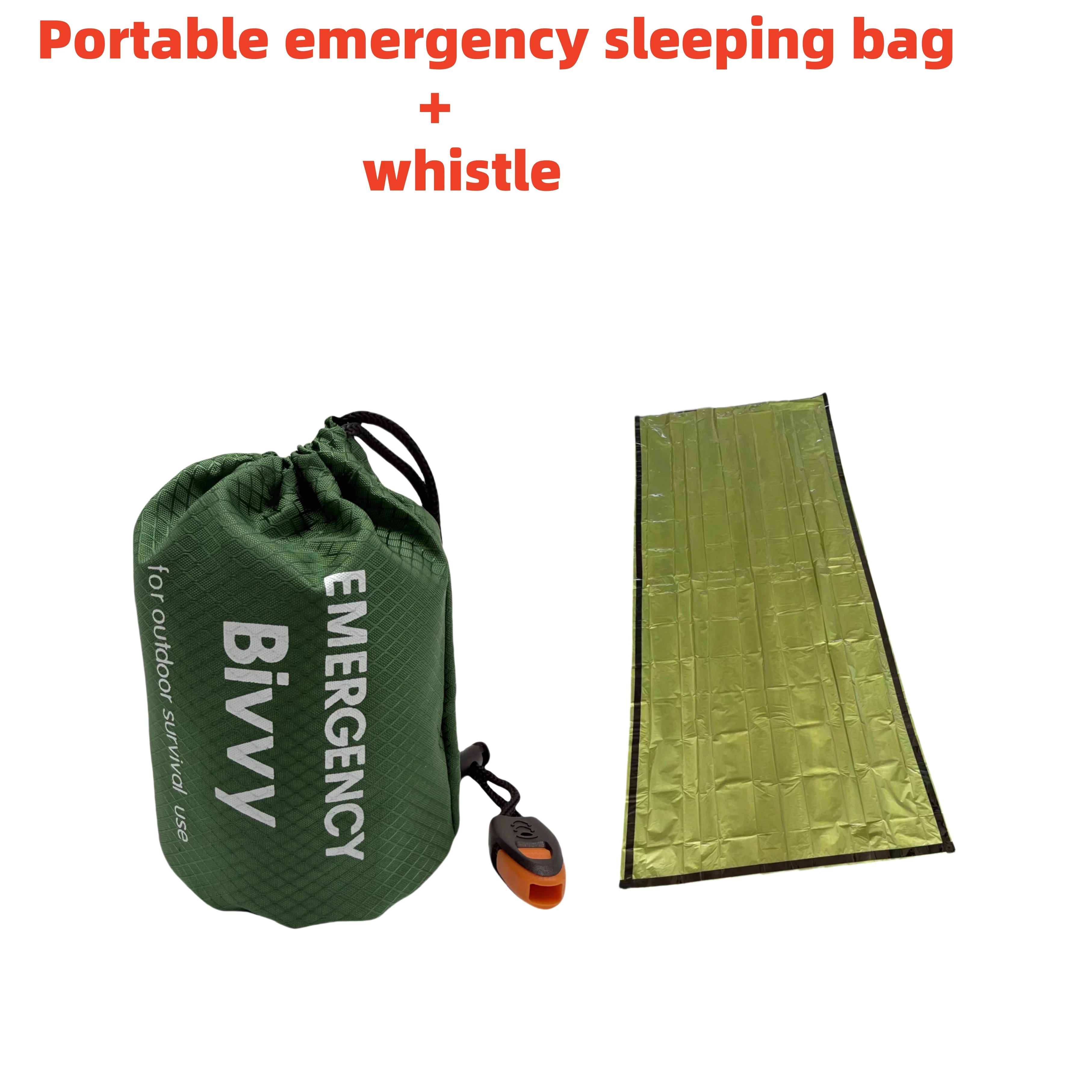 Stay Warm and Safe with Our Ultimate Portable Emergency Sleeping Bag - Waterproof Mylar Thermal Blanket for Your Camping and Hiking Adventures