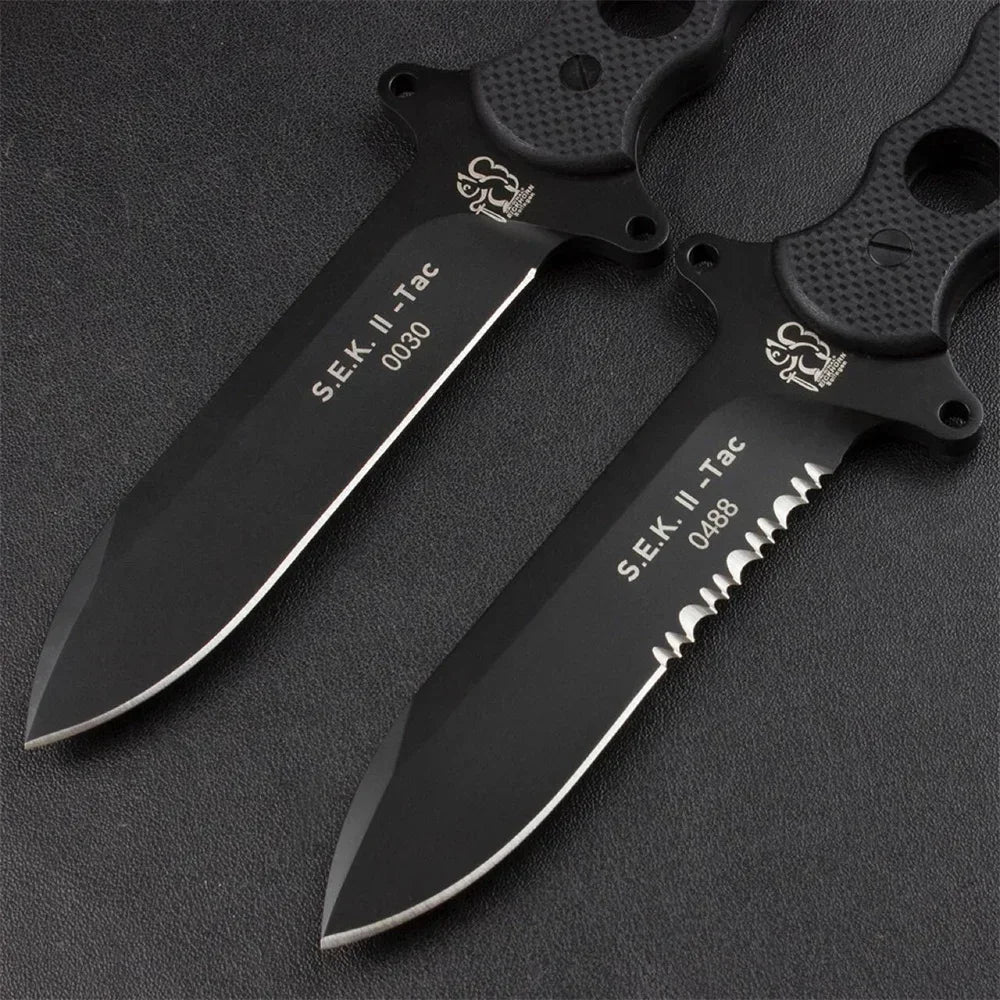 Eickhorn Solingen S.E.K. II TAC Fixed Knife - Premium DC53 Steel, Durable G10 Handle, Includes K Sheath - Perfect for Outdoor Tactical Adventures