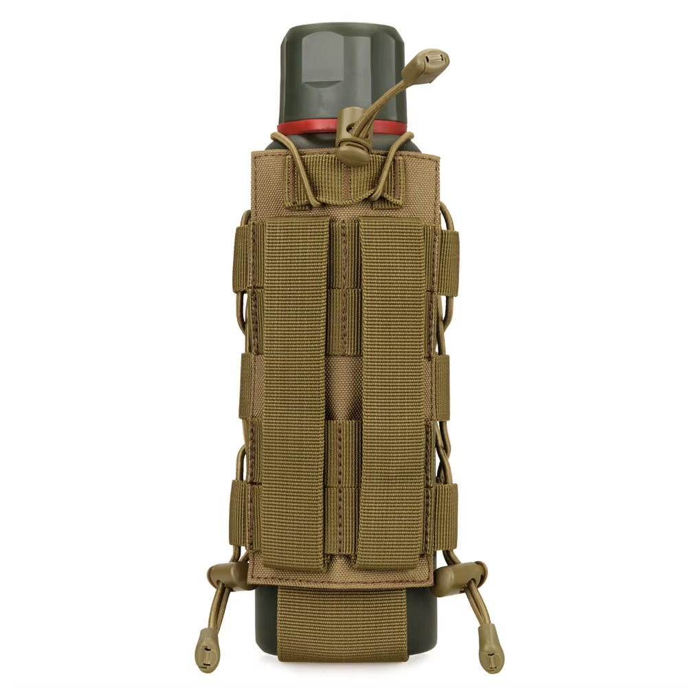 Durable Tactical Molle Nylon Water Bottle Holder for Outdoor Adventures - Adjustable Camping Canteen Cover