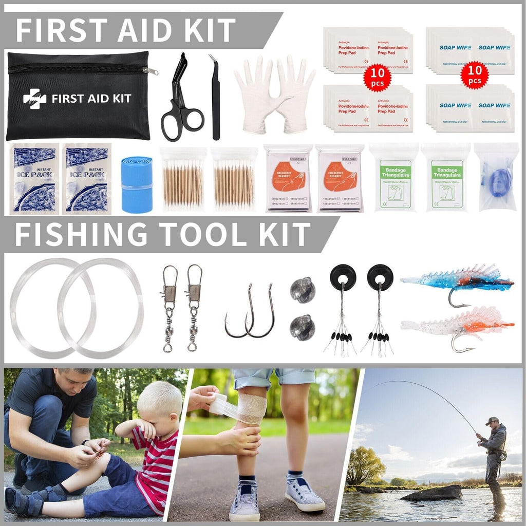 Ultimate 142-Piece Survival Kit with Molle Pouch - Essential Gear for Camping and Outdoor Adventures!