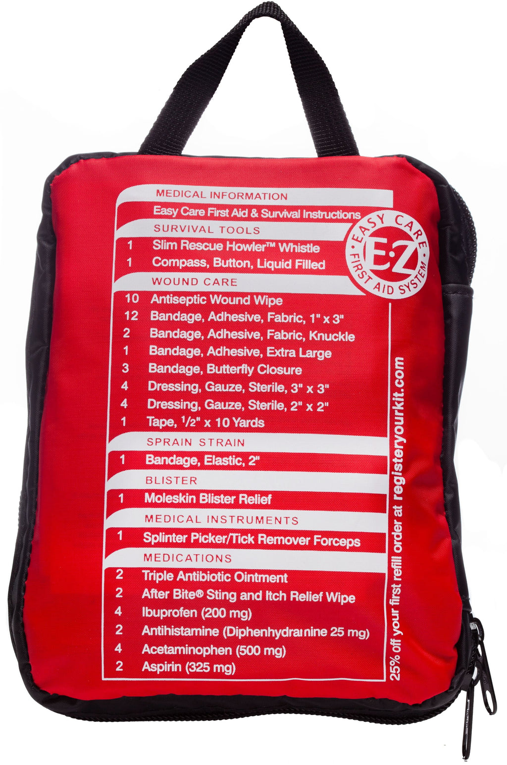 Essential Adventure First Aid Kit 1.0 - 49-Piece Emergency Gear for Campers and Hikers