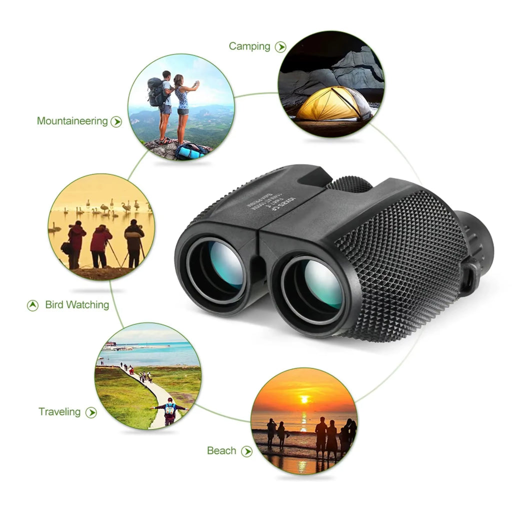 Experience the Outdoors Like Never Before with Our High-Definition 10X25 Mini Binoculars - Perfect for Bird Watching, Hunting, Travel, Camping, and Sports Events