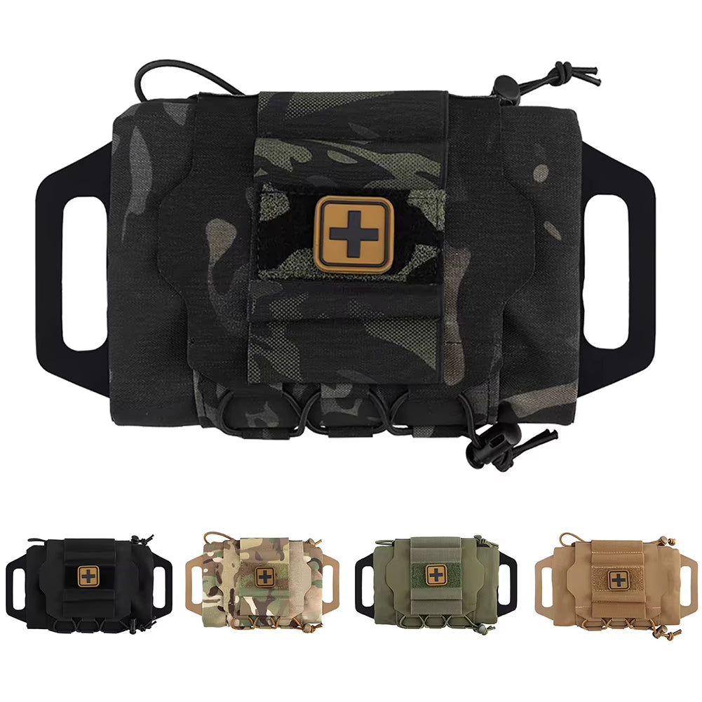 Molle Rapid Deploy First Aid Kit - Essential Survival Hunting Bag with Grip for Outdoor Adventures