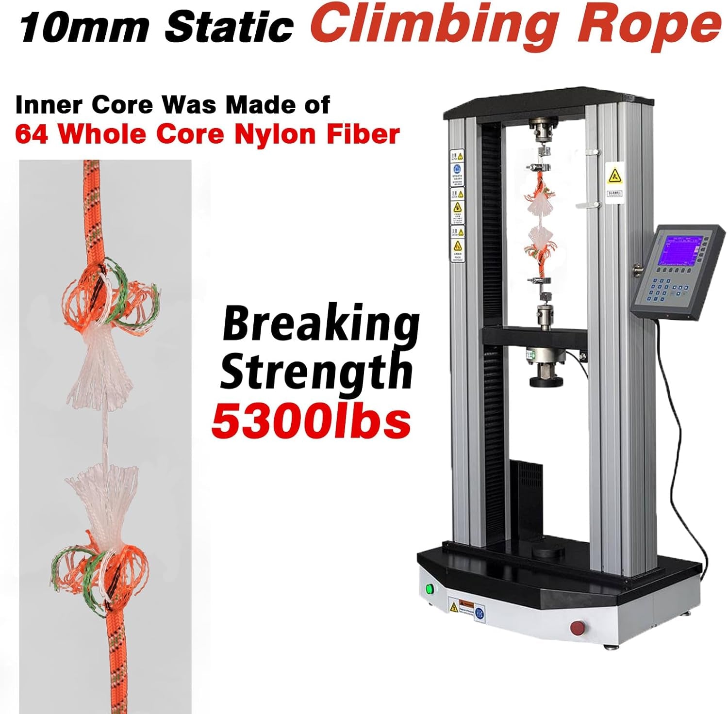 Heavy Duty 8Mm Static Climbing Rope - Perfect for Rock Climbing, Tree Climbing, Arborists, and Camping - Available in 10M, 20M, and 30M Lengths