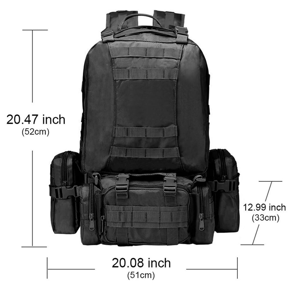 60L Versatile Camping and Hiking Backpack - Ultimate Outdoor Adventure Companion in Black