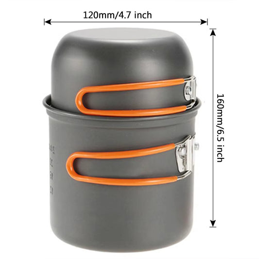 Ultimate Camping Cookware Kit: Portable Outdoor Cooking Set with Stove for Hiking, Picnics, and BBQ Adventures