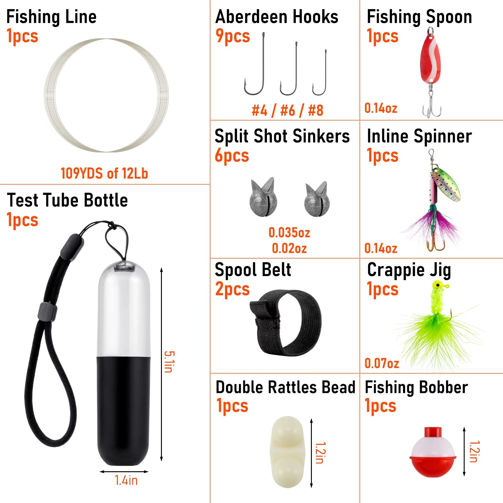 Ultimate 25-Piece Fishing Survival Kit - Your Essential Companion for Camping, Hiking, and Fishing Adventures!