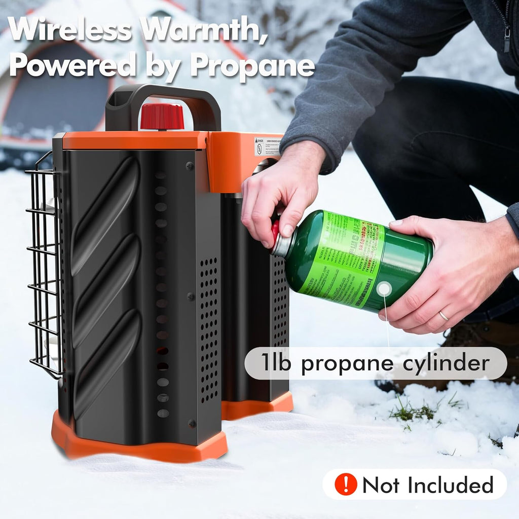 Stay Warm Anywhere with the Portable 9000 BTU Propane Heater - Perfect for Camping, Patios, RVs, and Emergency Use!
