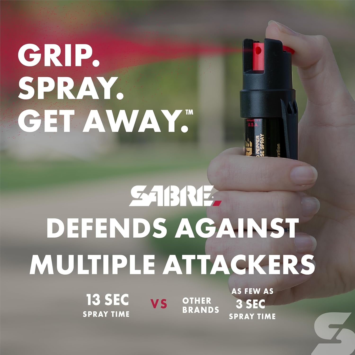 Ultimate 3-in-1 Personal Defense Spray - Max Strength Pepper Spray, Tear Gas & UV Dye with Quick-Access Belt Clip for Unmatched Safety
