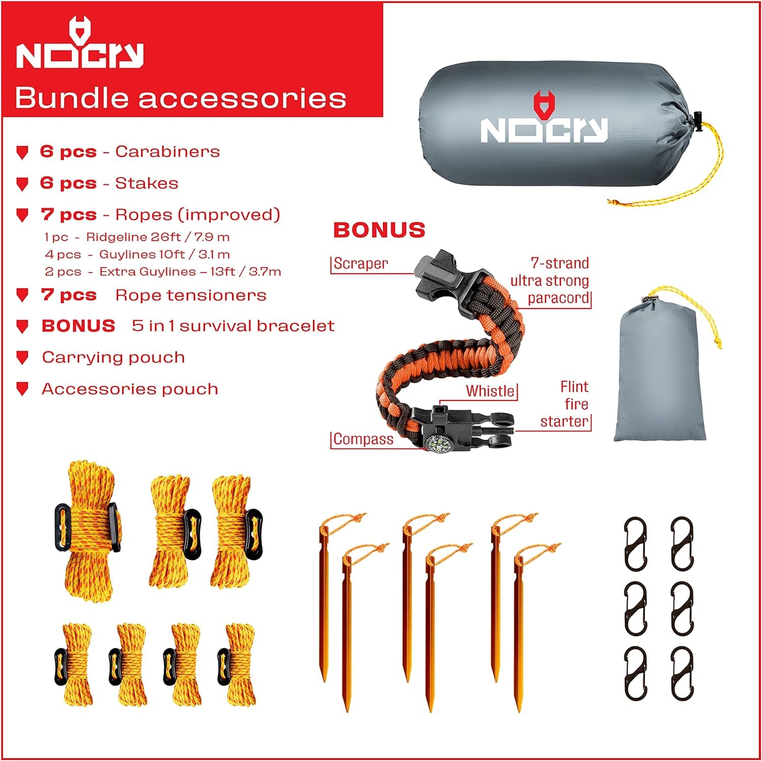 Ultimate 10x10 Waterproof Rain Fly Tarp for Camping and Survival - Lightweight, Versatile Shelter with Survival Bracelet Included - Perfect for Hiking, Backpacking, and Outdoor Adventures in Grey