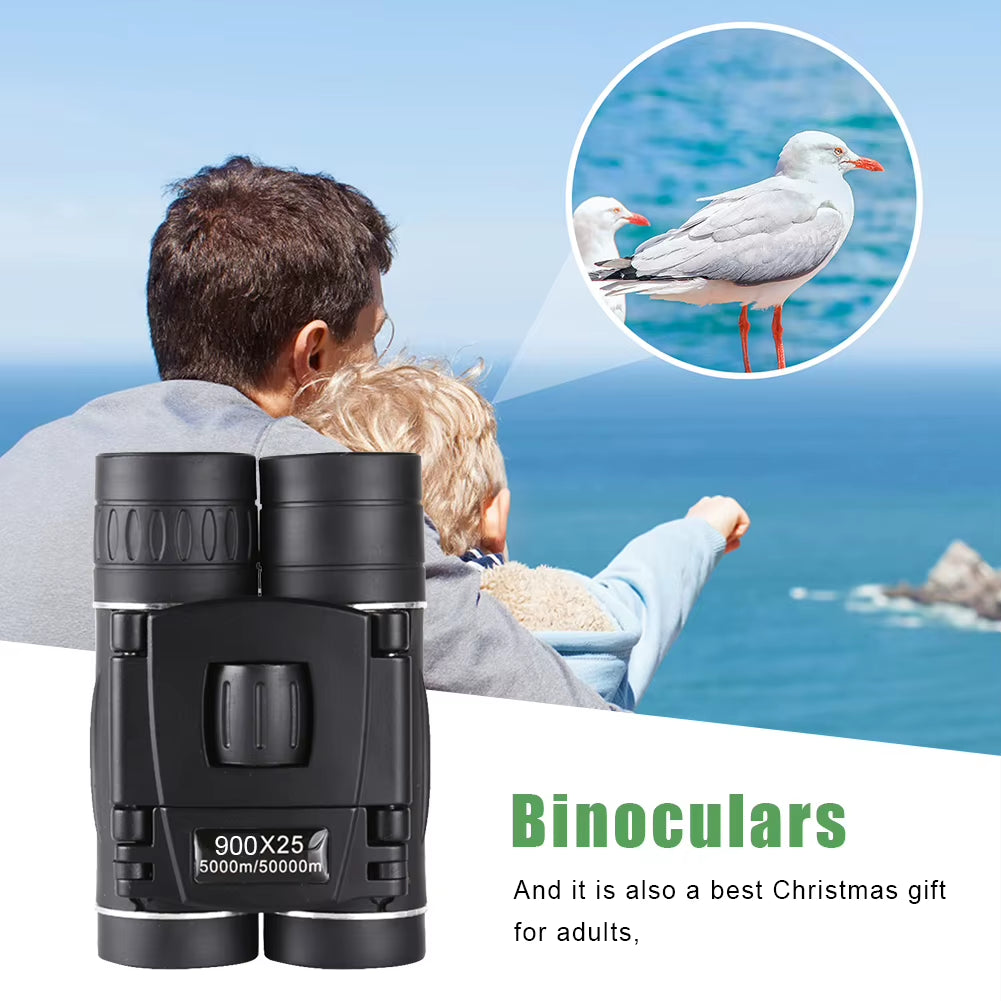 Experience the Outdoors Like Never Before with High-Power 900X25 BAK4 Binoculars - Perfect for Hunting, Travel, and Low Light Adventures!