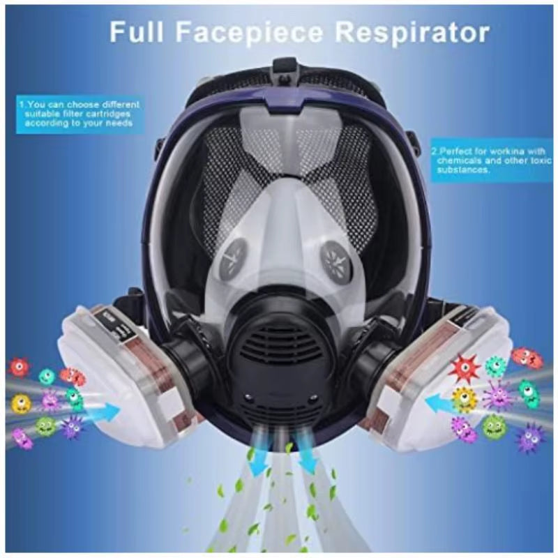 Ultimate Chemical Gas Mask 6800 - Full Face Respirator with Anti-Fog Filter for Industrial Use, Welding, Paint, and Insecticides